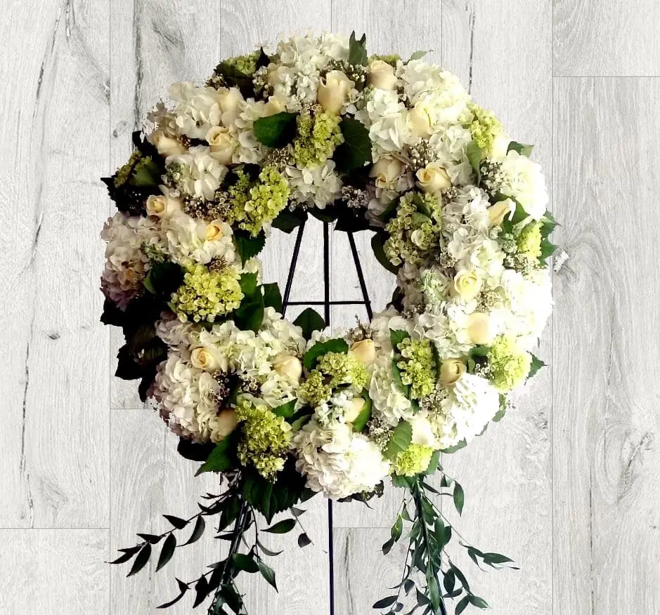 White and Green Wreath